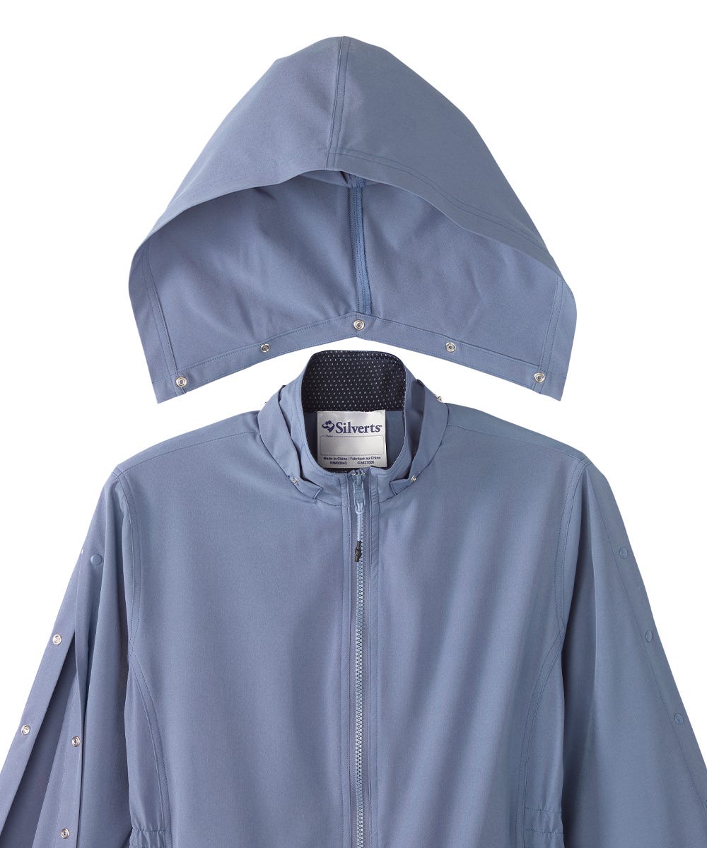 Women's Recovery Rain Jacket with Magnetic Zipper & Detachable Hood - Silverts 9