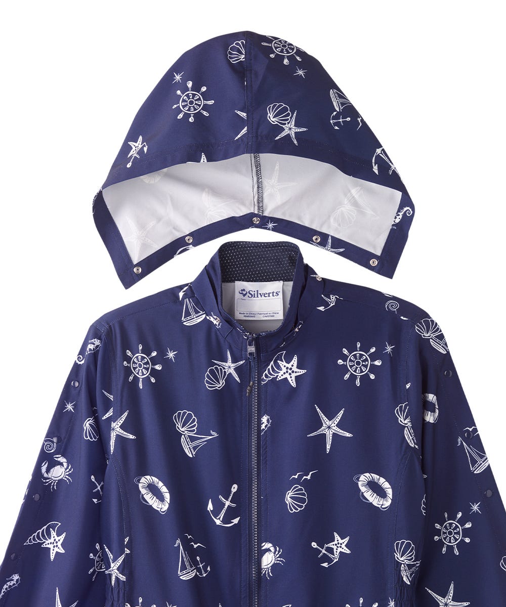 Women's Recovery Rain Jacket with Magnetic Zipper & Detachable Hood - Silverts 19