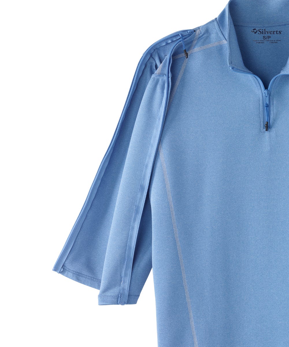 Men's Zippered Post Surgery Recovery Top - Silverts 5