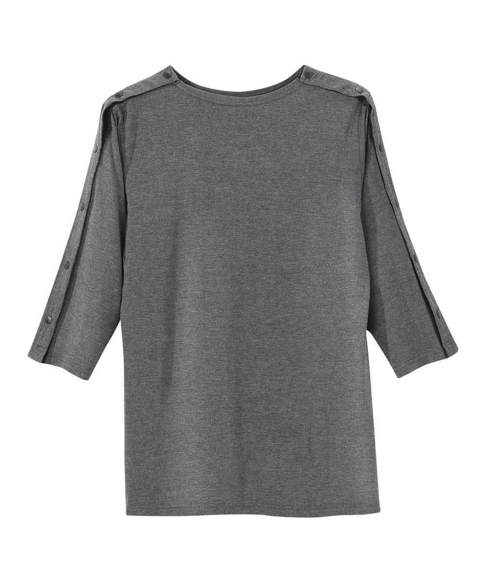 Women's Adaptive Post-Surgical Top With Snaps - Silverts 6