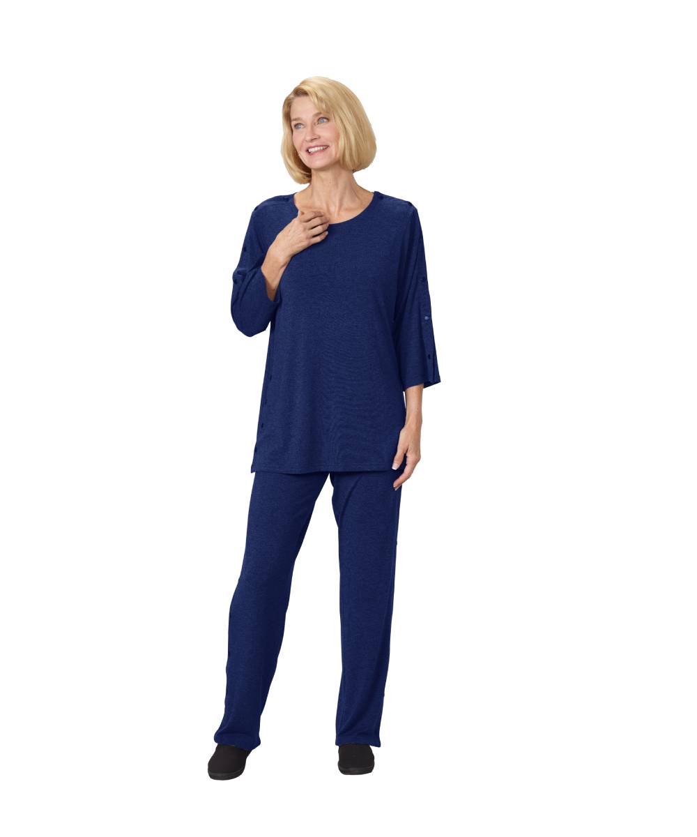 Women's Adaptive Post-Surgical Top With Snaps - Silverts 7