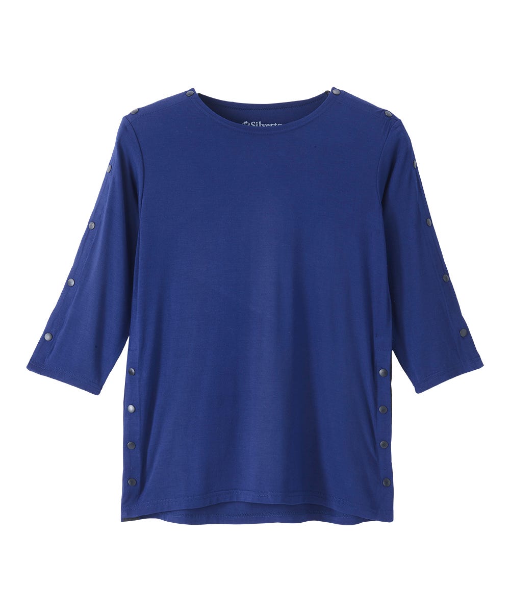 Women's Adaptive Post-Surgical Top With Snaps - Silverts 7