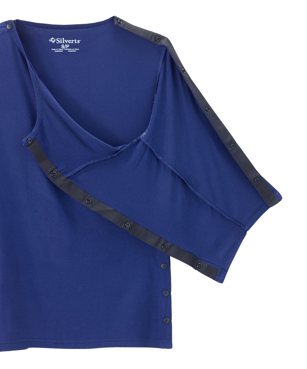 Women's Adaptive Post-Surgical Top With Snaps - Silverts 9