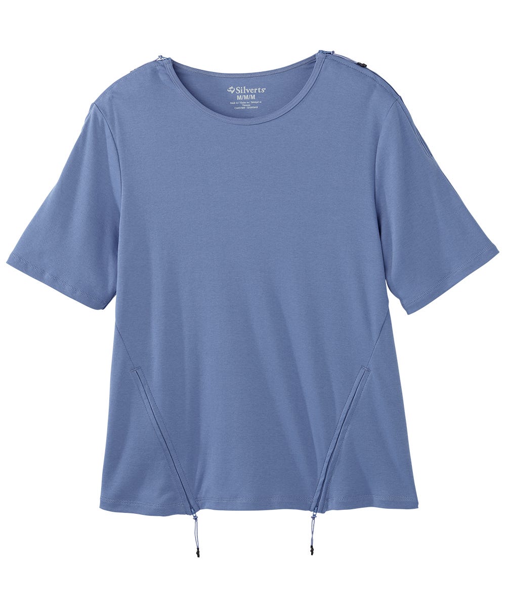 Women's Post Surgery Zipper Closure Recovery Top - Silverts 9