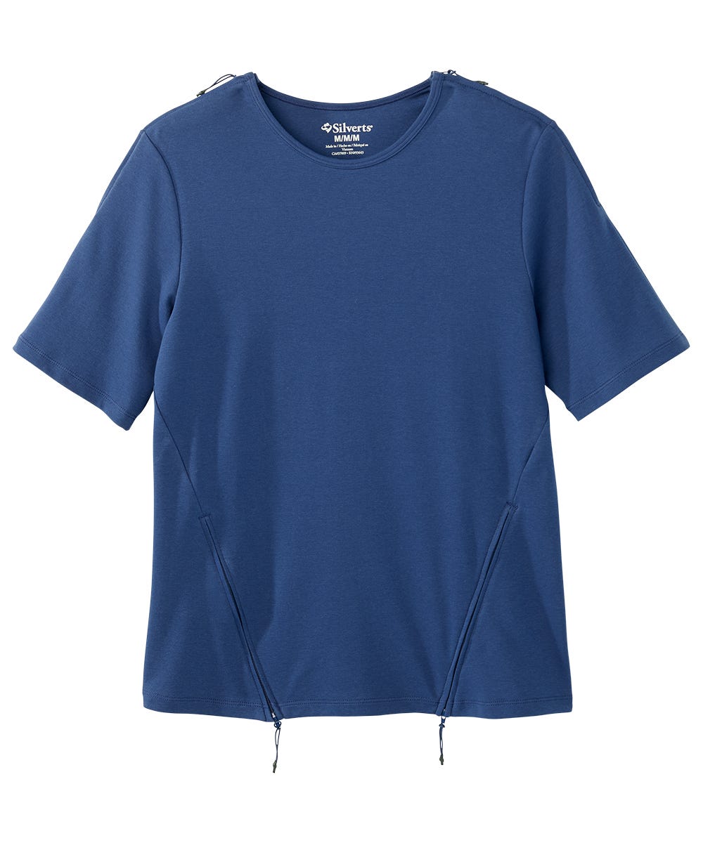 Women's Post Surgery Zipper Closure Recovery Top - Silverts 1