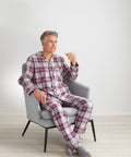 Men's Open Back Top & Pull-On Pant Flannel Pajama Set - Silverts 8