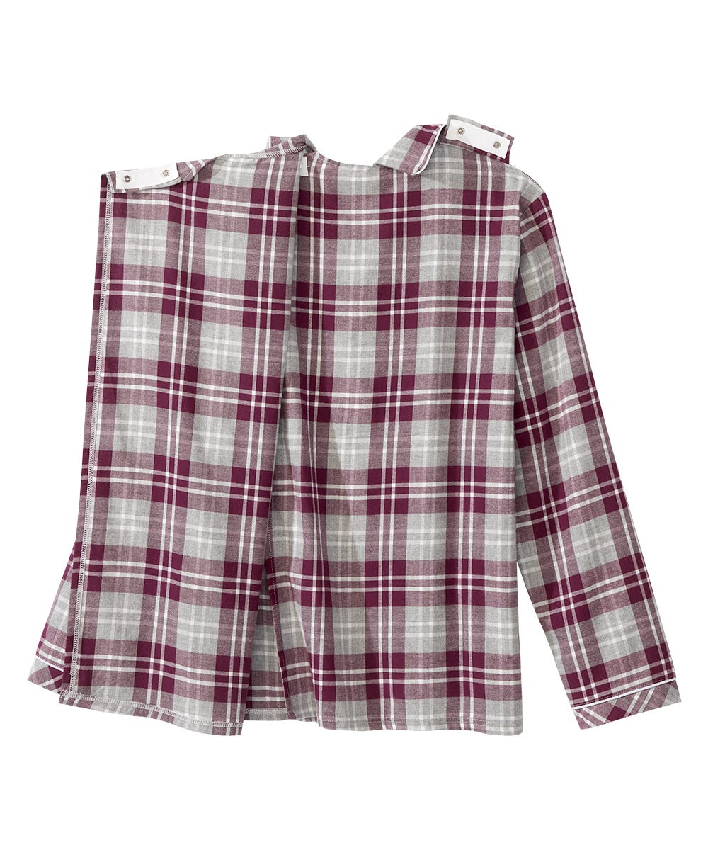 Men's Open Back Top & Pull-On Pant Flannel Pajama Set - Silverts 11