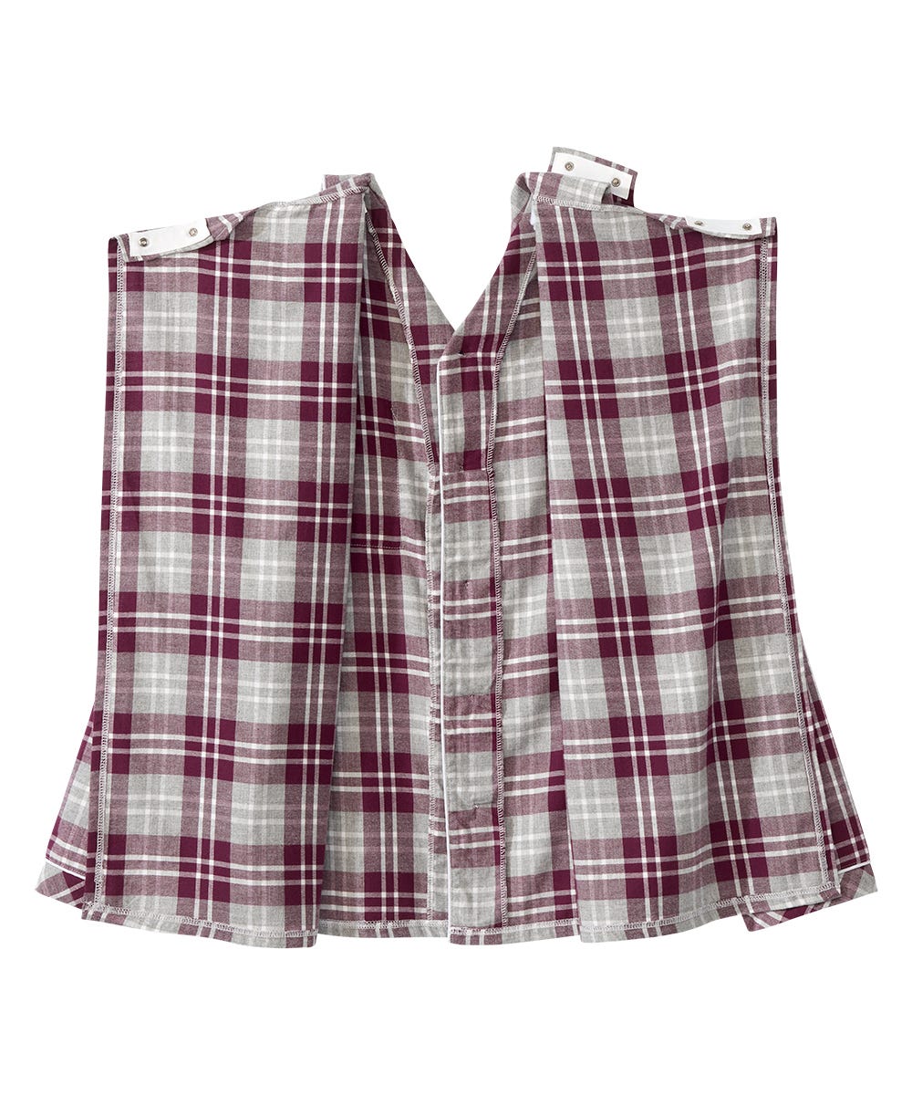 Men's Open Back Top & Pull-On Pant Flannel Pajama Set - Silverts 12