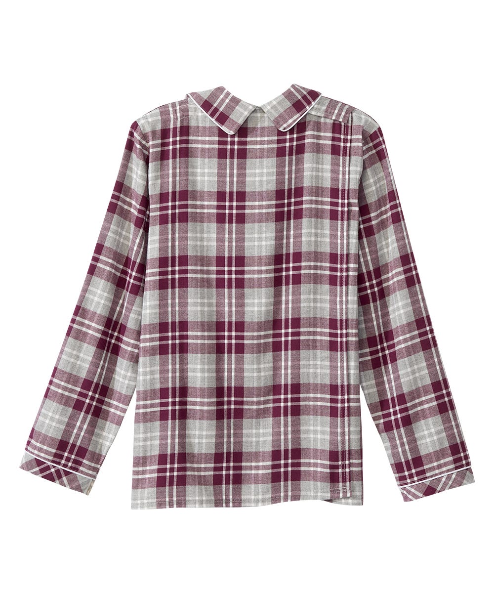 Men's Open Back Top & Pull-On Pant Flannel Pajama Set - Silverts 13