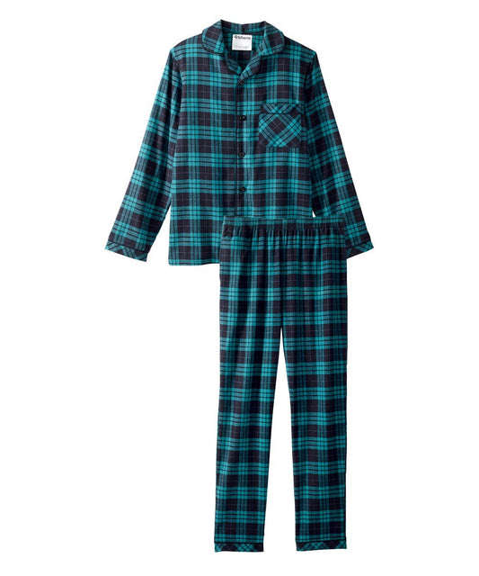 Men's Open Back Top & Pull-On Pant Flannel Pajama Set - Silverts 1