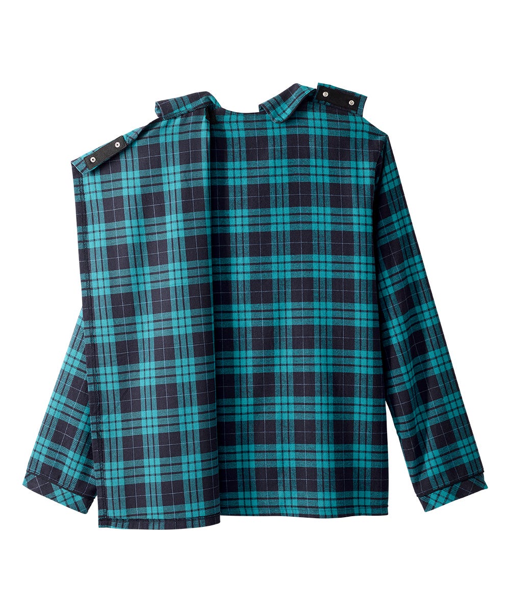 Men's Open Back Top & Pull-On Pant Flannel Pajama Set - Silverts 2
