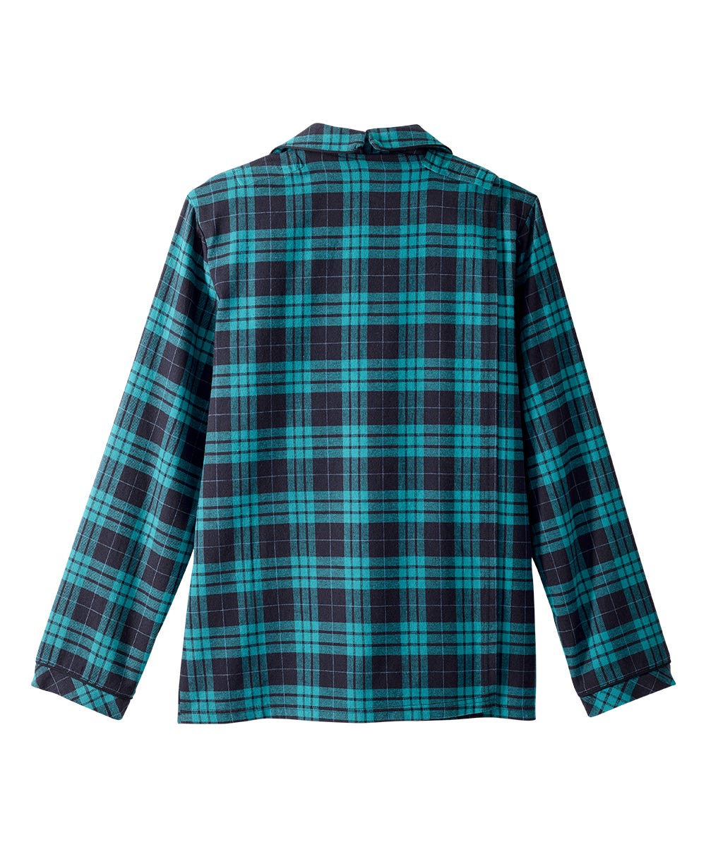 Men's Open Back Top & Pull-On Pant Flannel Pajama Set - Silverts 19