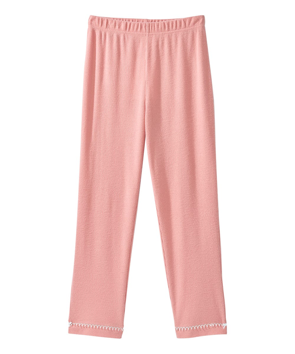 Women's Open Back Top & Pull-On Pant Waffle Knit Pajama Set - Silverts 22