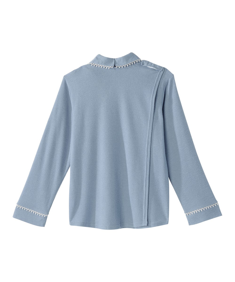 Women's Open Back Top & Pull-On Pant Waffle Knit Pajama Set - Silverts 14