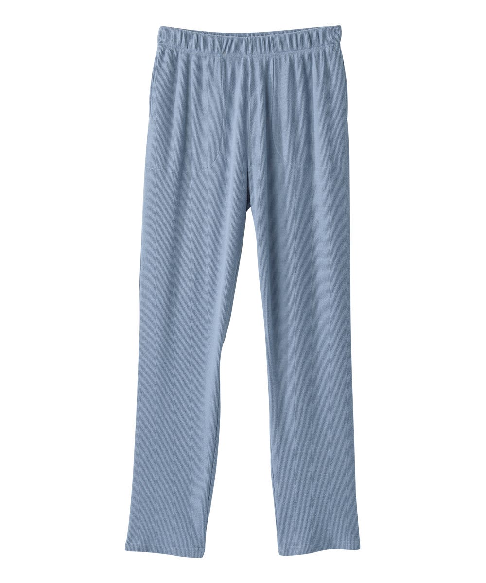 Men's Open Back Top & Pull-on Pant Waffle Knit Pajama Set - Silverts 13