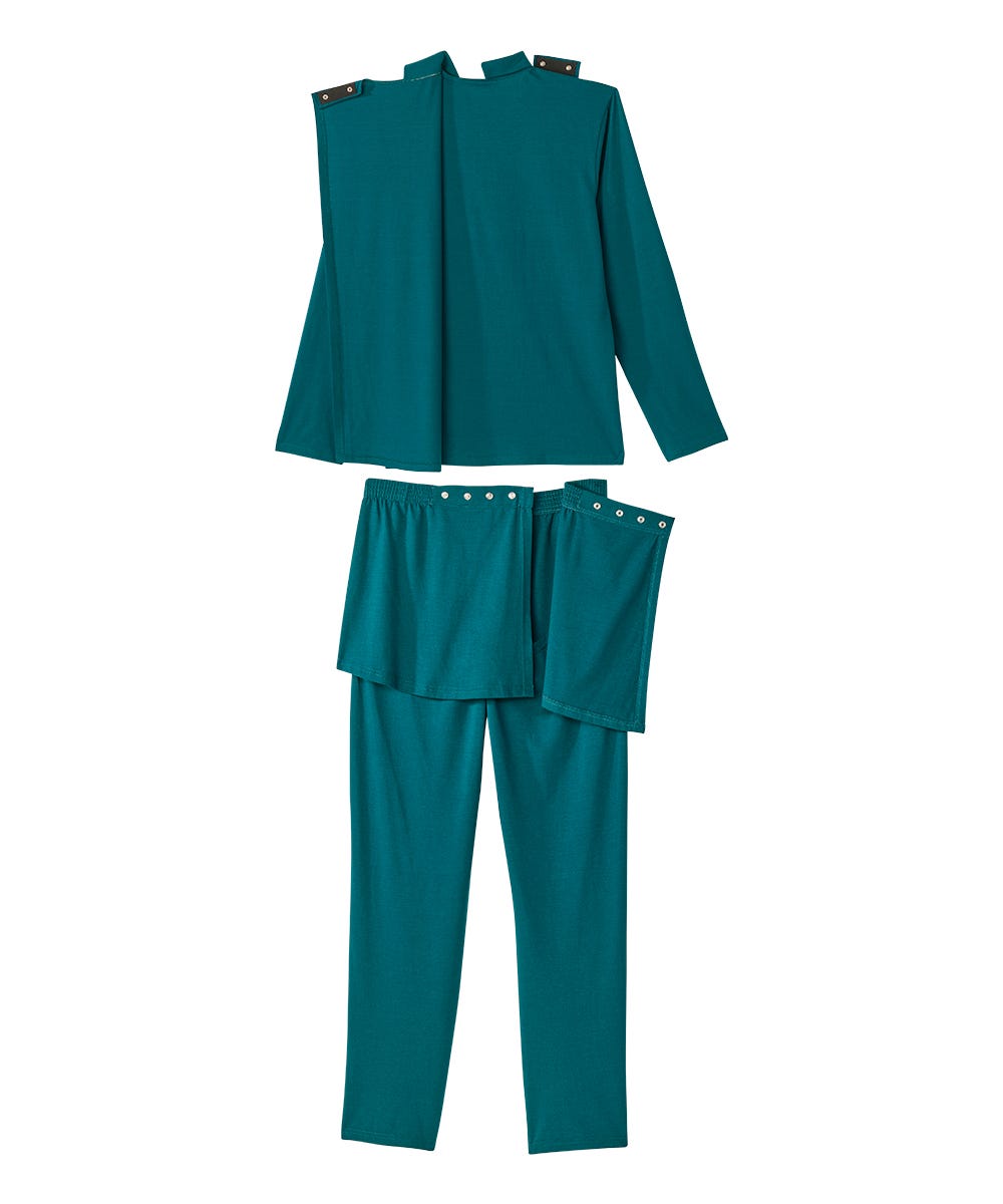Men's Open Back Long Sleeve Polo & Open Back Pant Set - Clearance - Silverts 15