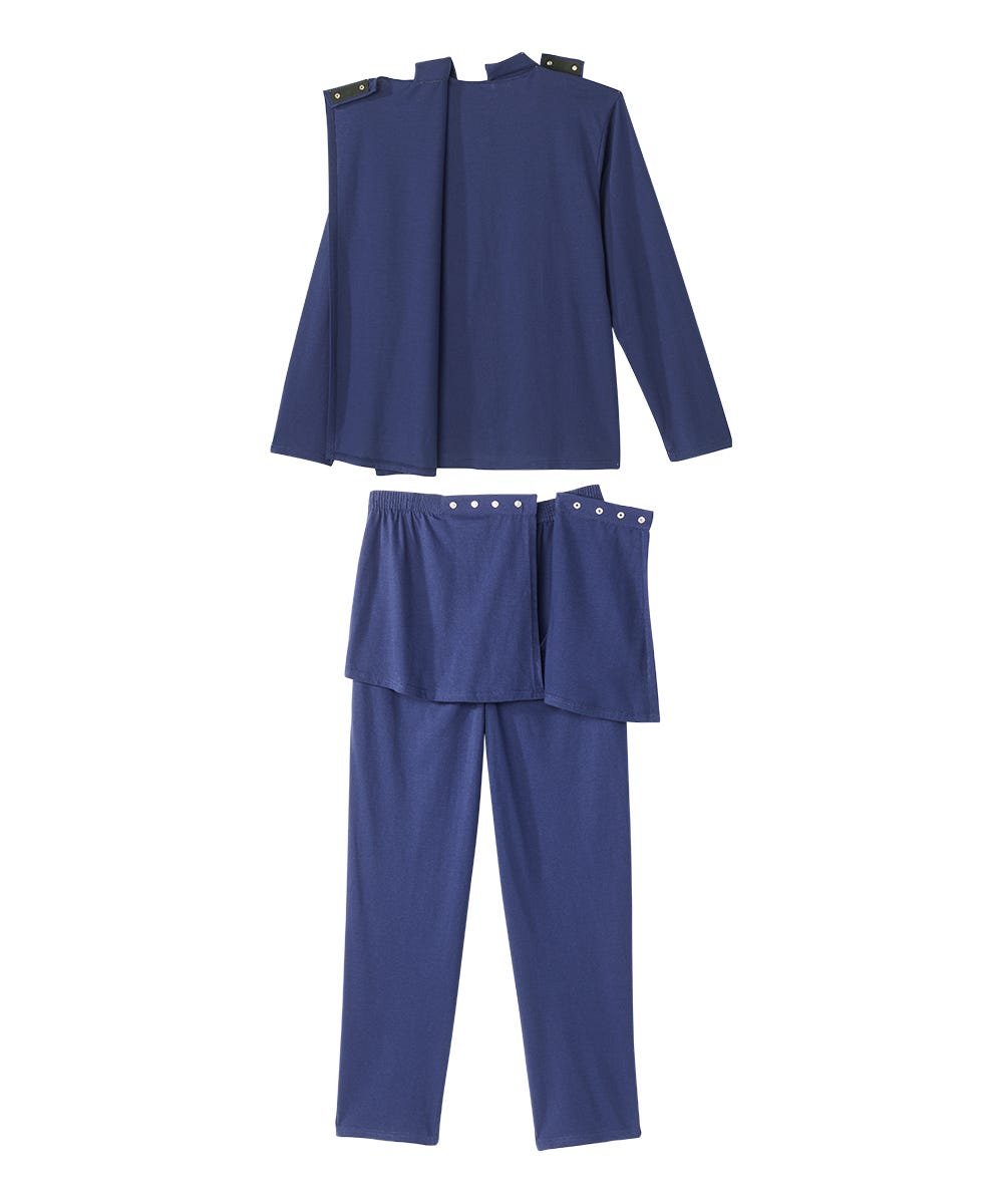 Men's Open Back Long Sleeve Polo & Open Back Pant Set - Clearance - Silverts 3
