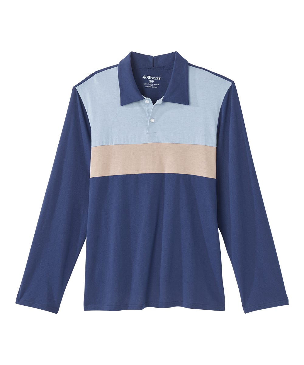 Men's Open Back Long Sleeve Polo & Open Back Pant Set - Clearance - Silverts 4