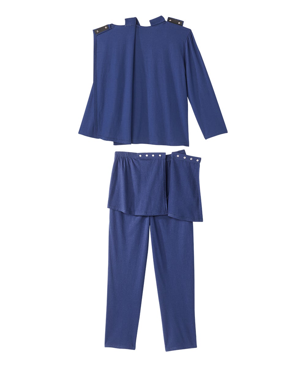 Women's Open Back Long Sleeve Polo & Open Back Pant Set - Silverts 15