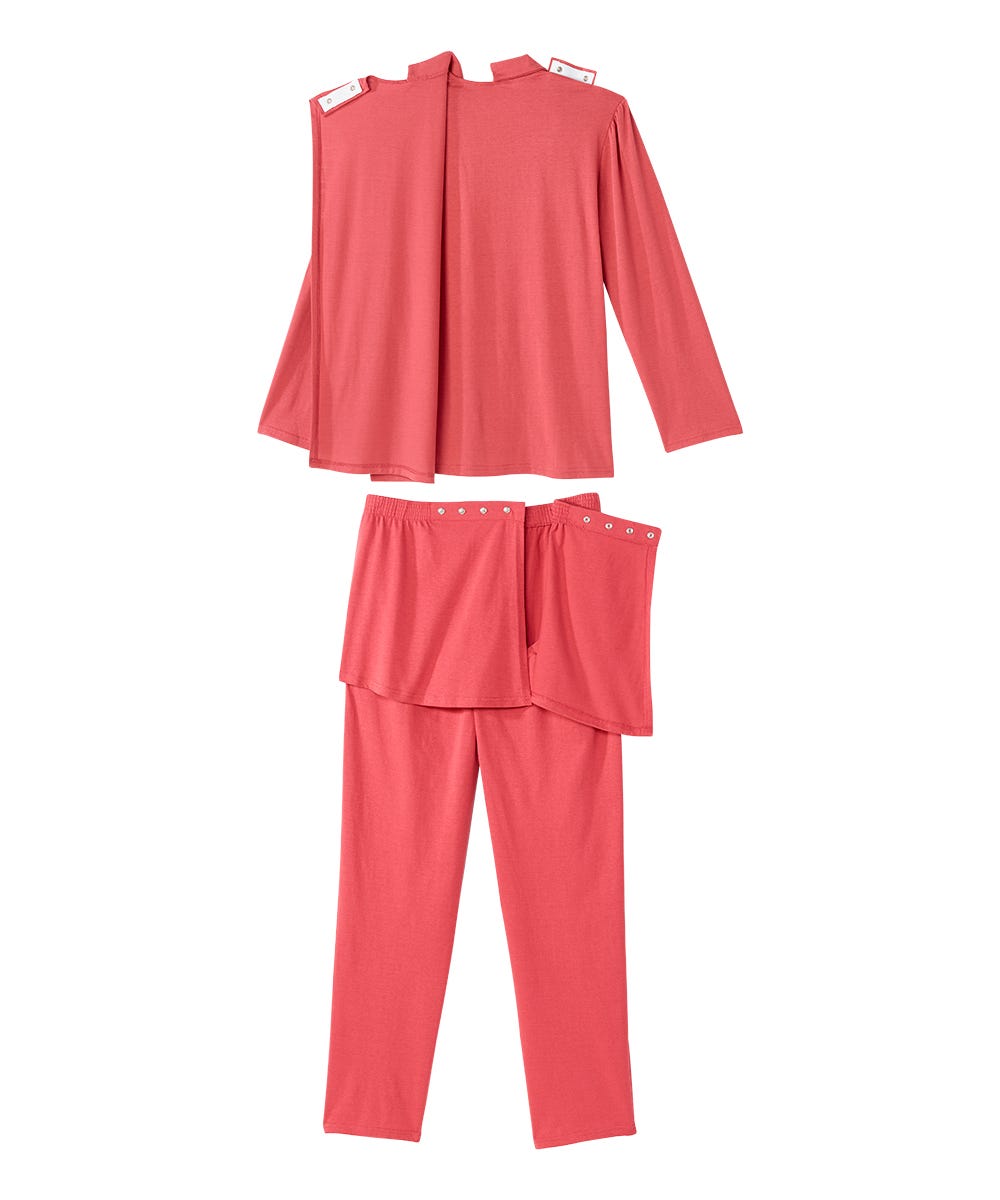 Women's Open Back Long Sleeve Polo & Open Back Pant Set - Silverts 21