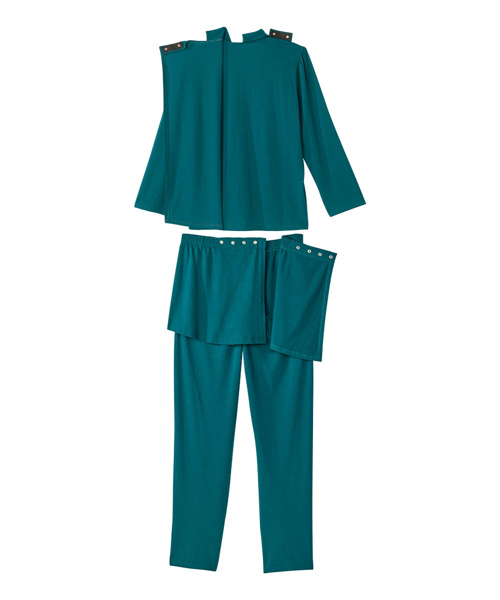 Women's Open Back Long Sleeve Polo & Open Back Pant Set - Silverts 9