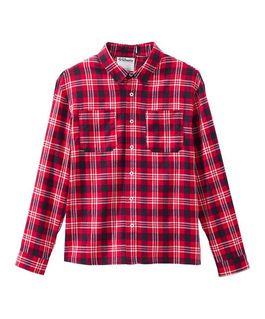 Men's Open Back Flannel Shirt - Silverts 1