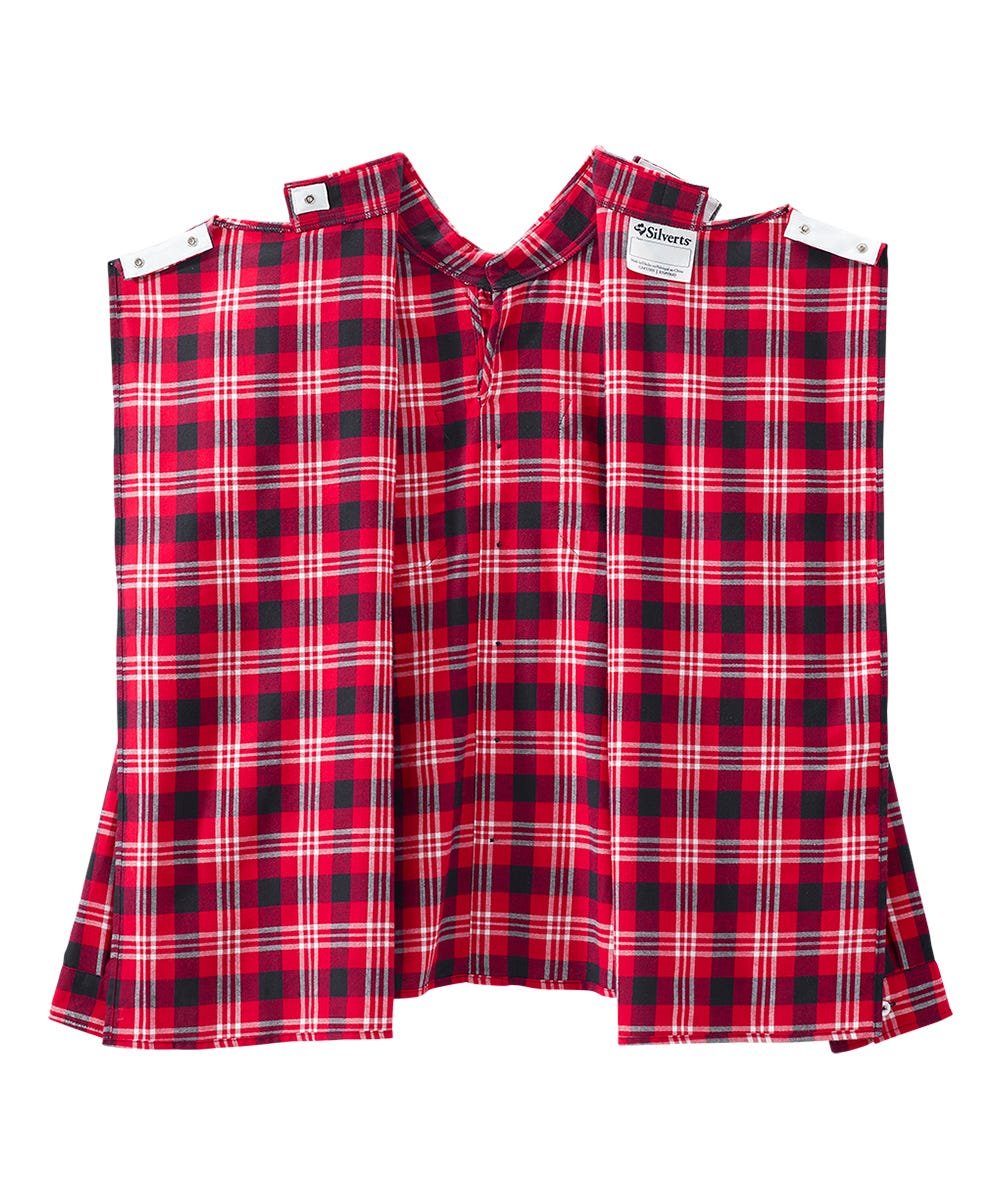 Men's Open Back Flannel Shirt - Silverts 3