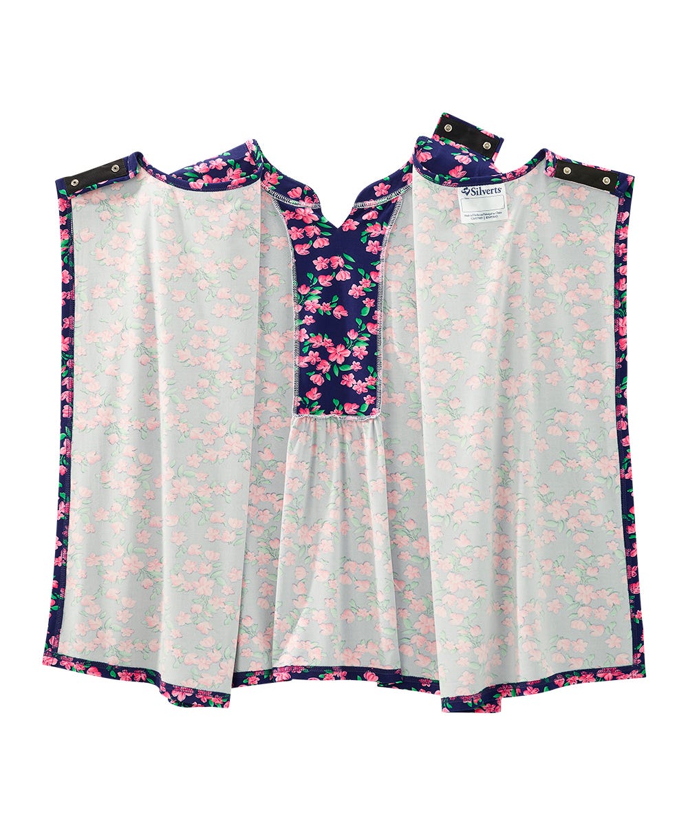 Women's Open Back Pleated Panel Top - Silverts 11