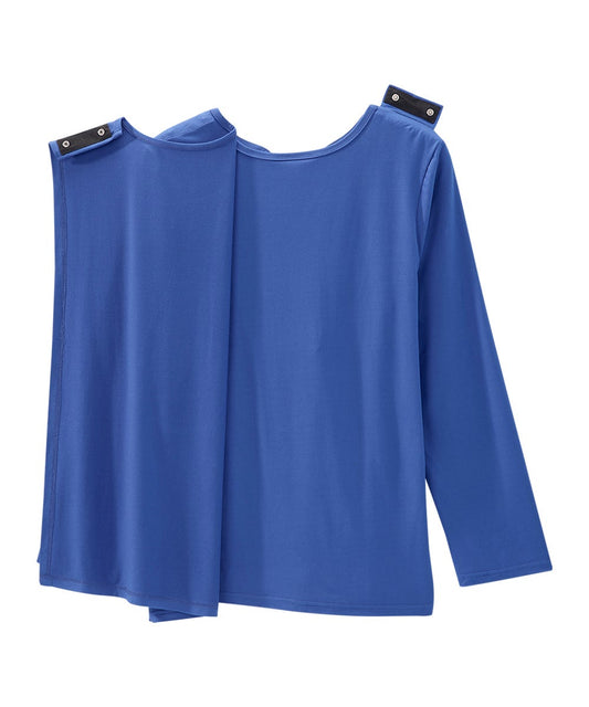 Women's Open Back Pleated Panel Top - Silverts 2