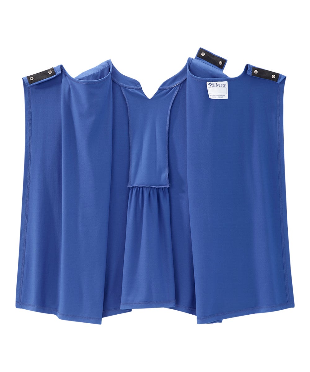 Women's Open Back Pleated Panel Top - Silverts 3