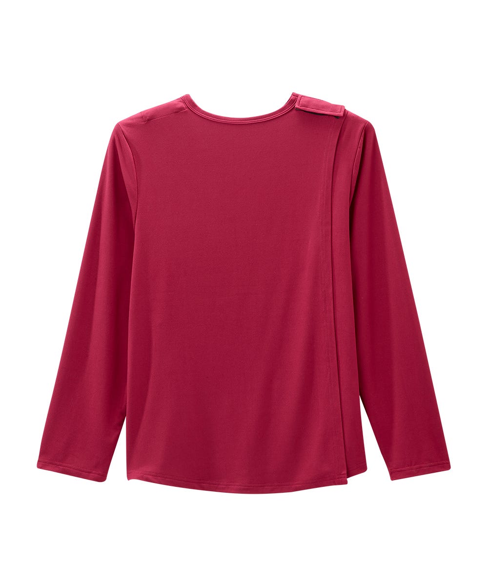 Women's Open Back 3-Button Front Embroidery Top - Silverts 12
