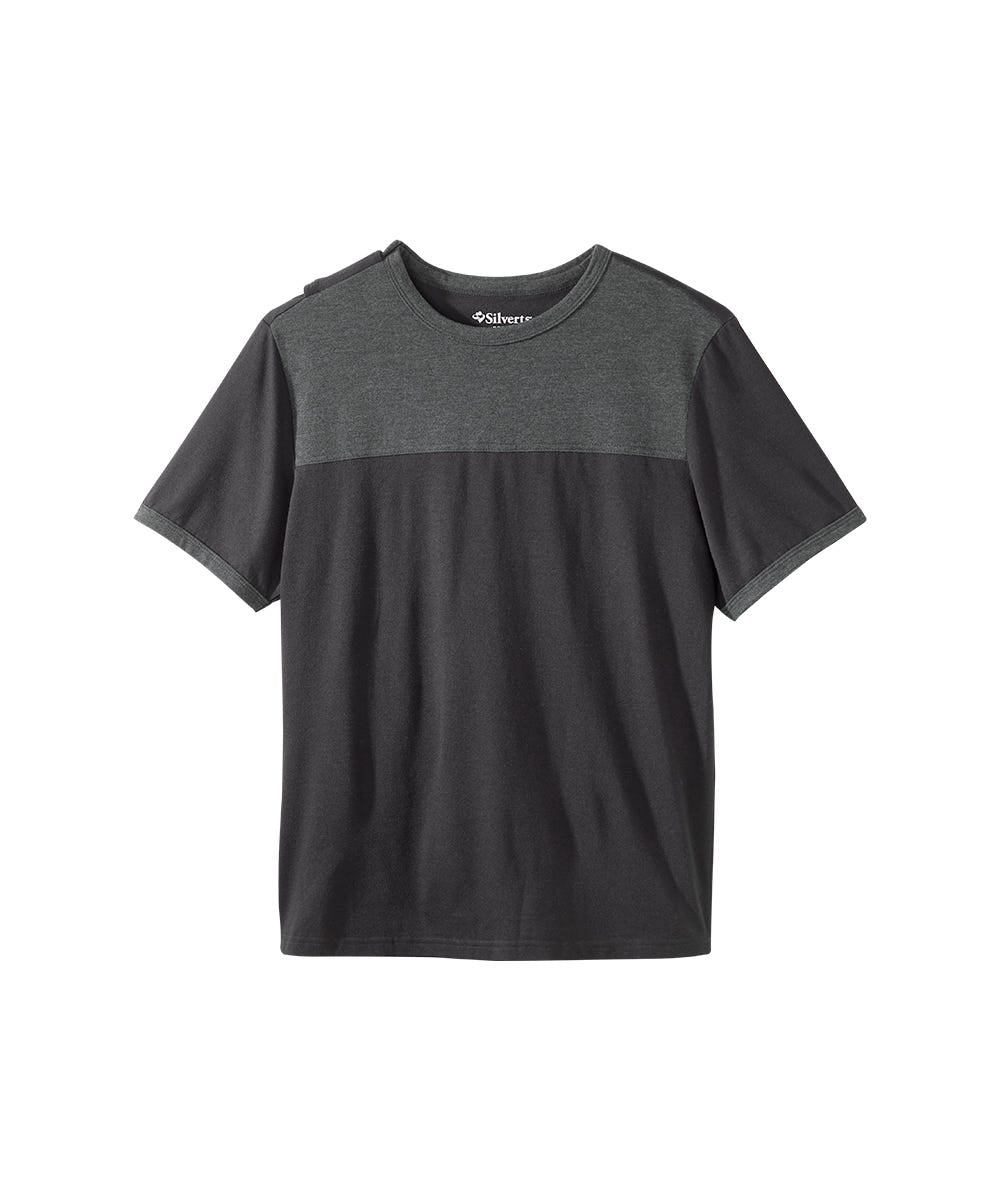 Men's Open Back Colorblock T-Shirt - Silverts 5