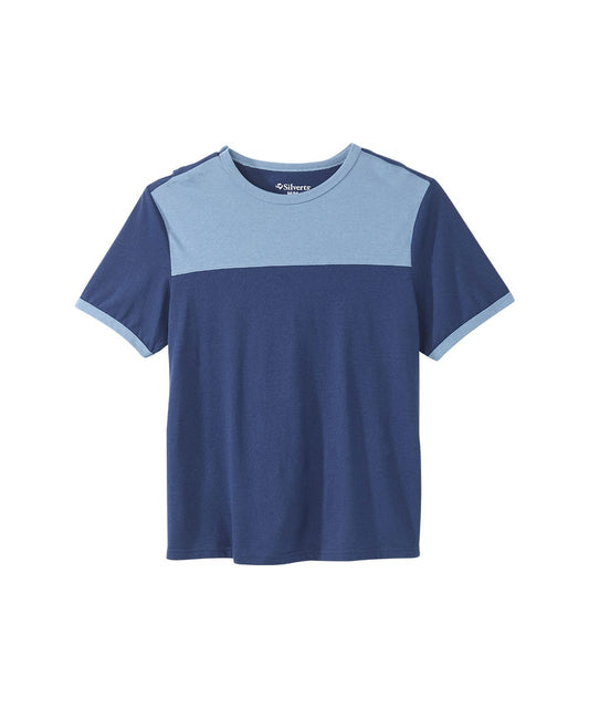 Men's Open Back Colorblock T-Shirt - Silverts 1