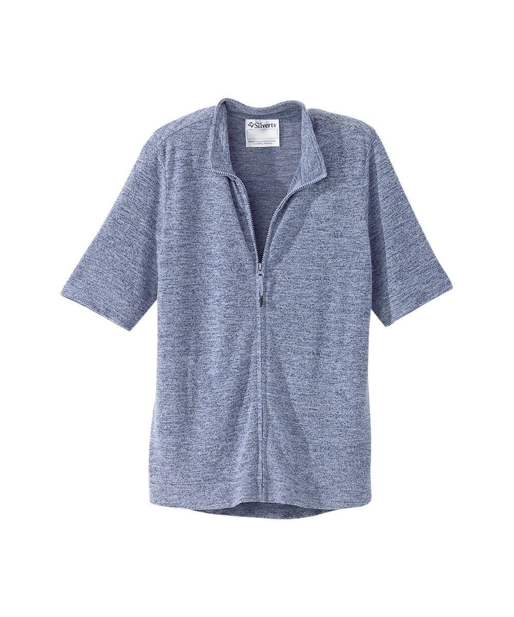 Women's Soft Short Sleeve Tracksuit Top - Silverts 1