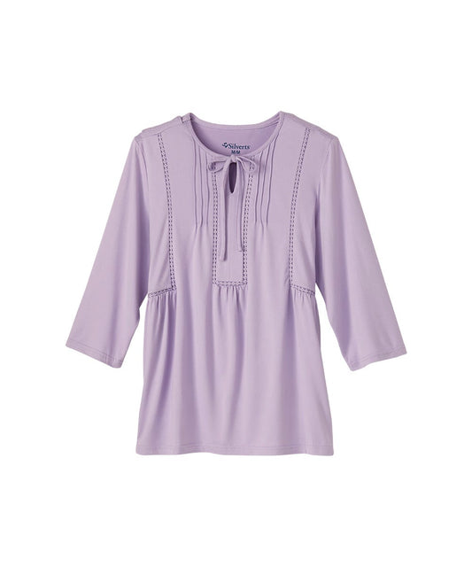 Women's Open Back Neck Tie Top - Silverts 1