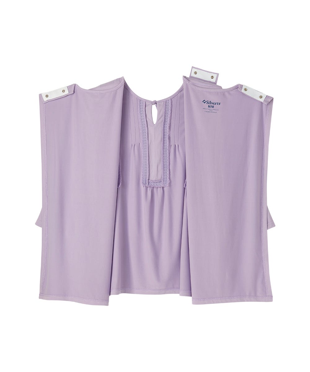 Women's Open Back Neck Tie Top - Silverts 3