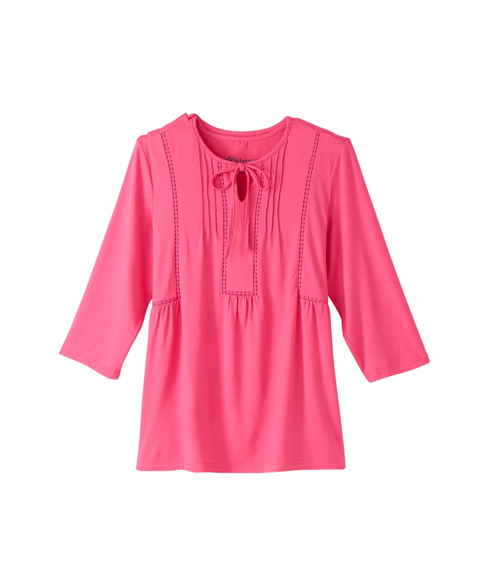 Women's Open Back Neck Tie Top - Silverts 5