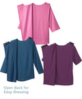 Women's Open Back Top Basics Bundle - 3 Styles - Silverts 2