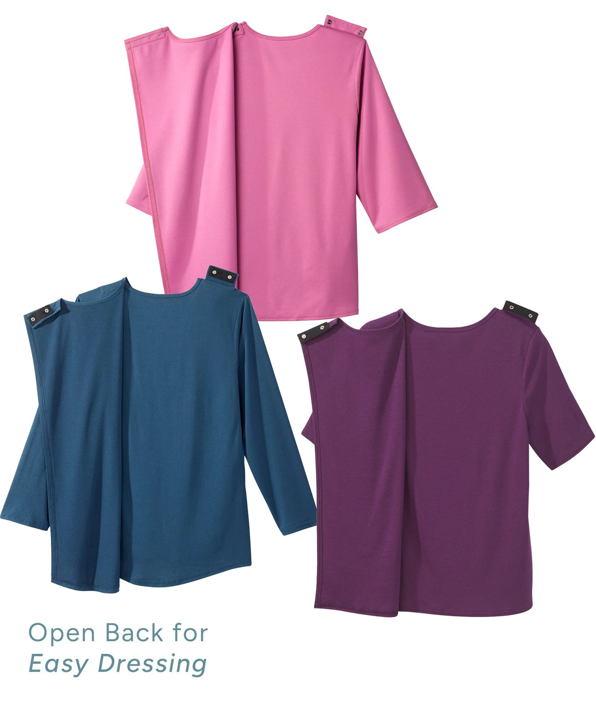 Women's Open Back Top Basics Bundle - 3 Styles - Silverts 2