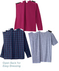 Men's Open Back Shirt Basics Bundle - 3 Styles - Silverts 2