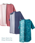 Men's Open Back Classic Nightgown Bundle - 3 Pack - Silverts 2