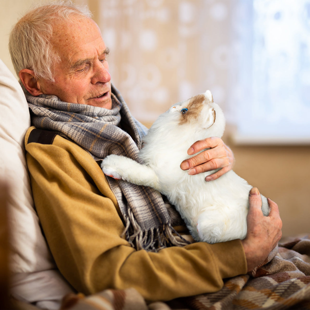 Assistex Therapy Cat Plush for Seniors with Dementia – Realistic Stuffed Animal Companion for Alzheimer’s, Memory Loss, Elderly Comfort – Soft, Calming, Lifelike Cat Toy - Silverts 5