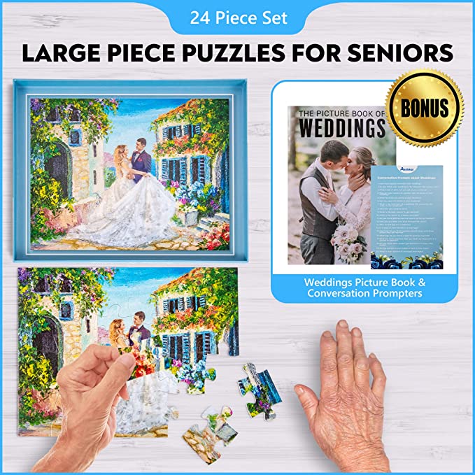 Dementia Puzzle 24 Large Pieces Jigsaw – Spring Wedding - Silverts 3